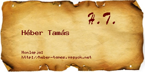 Héber Tamás névjegykártya